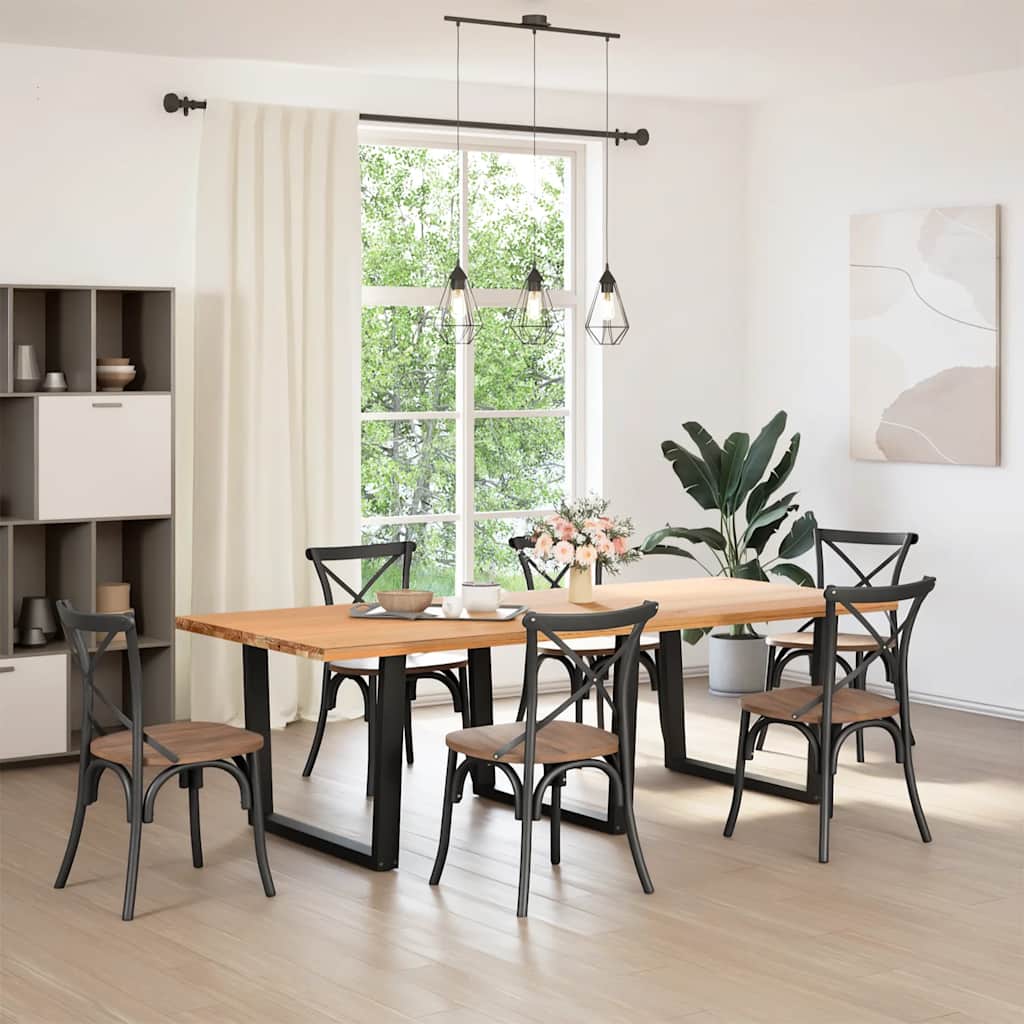 Couchtischbeine V-Form 2 Stück Schwarz 30x(30-31,3) cm Stahl