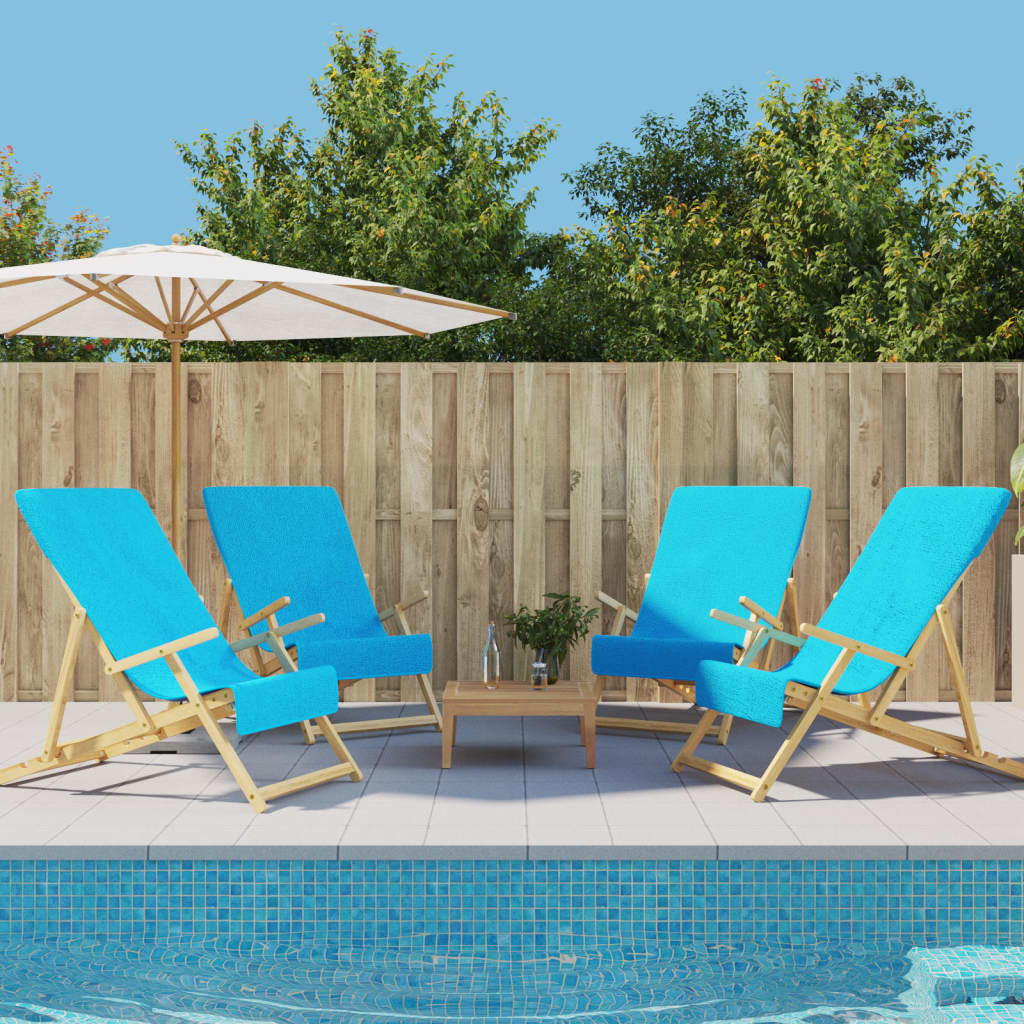 Strandtücher 4 Stk. Weiß 60x135 cm Stoff 400 GSM