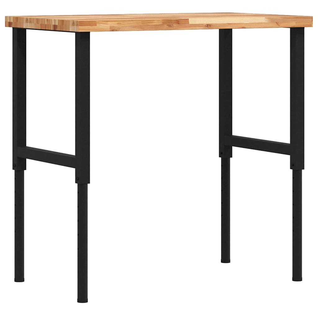 Werkbank 80x60x(73-99,5) cm Massivholz Akazie Rechteckig