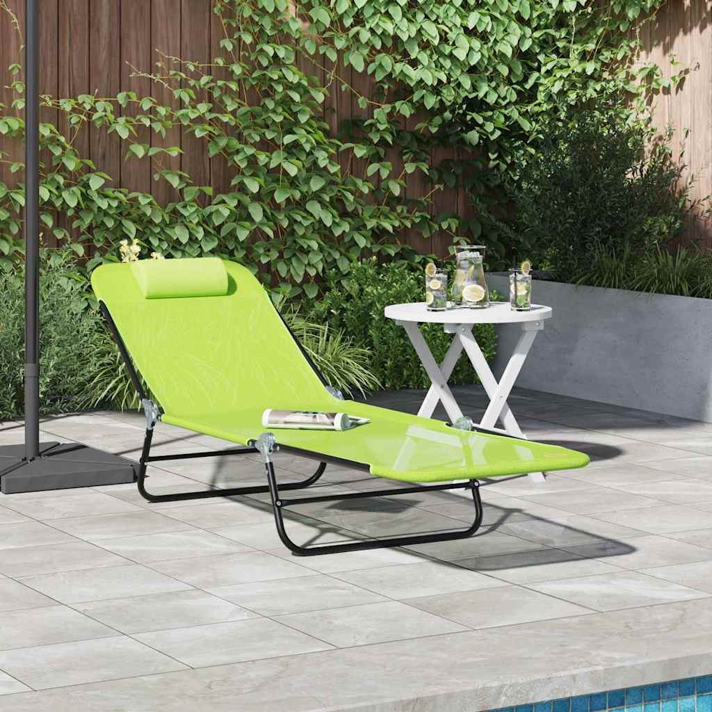 Klappbare Sonnenliege Creme 182 x 55 x 85,5 cm Textilene