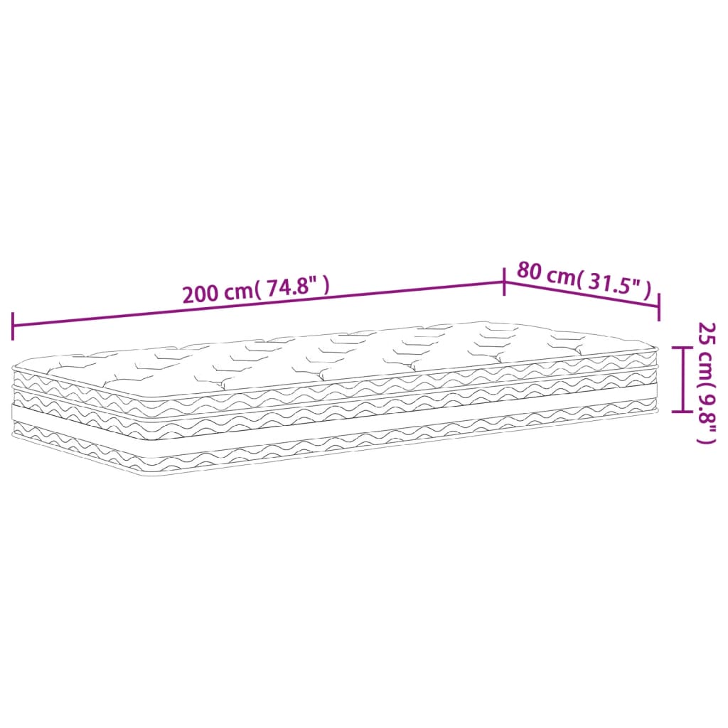 Matratze Taschenfederkern Mittel 180x200 cm