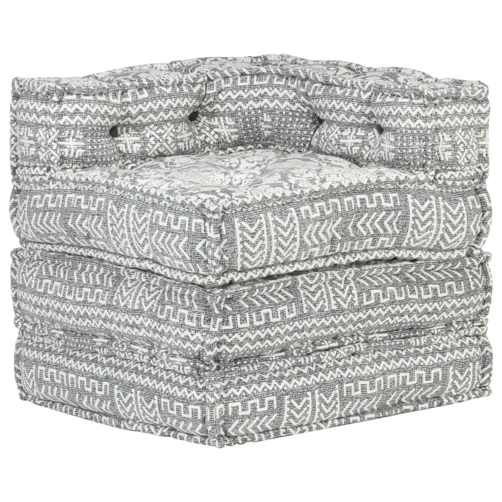 2-Sitzer Modularer Pouf Patchwork Stoff