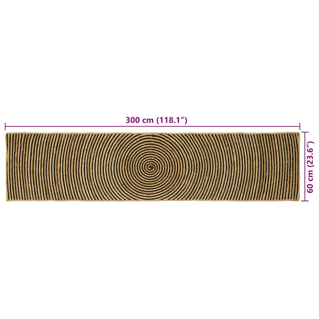 Bereichsteppiche Weiß 60 x 110 cm Jute