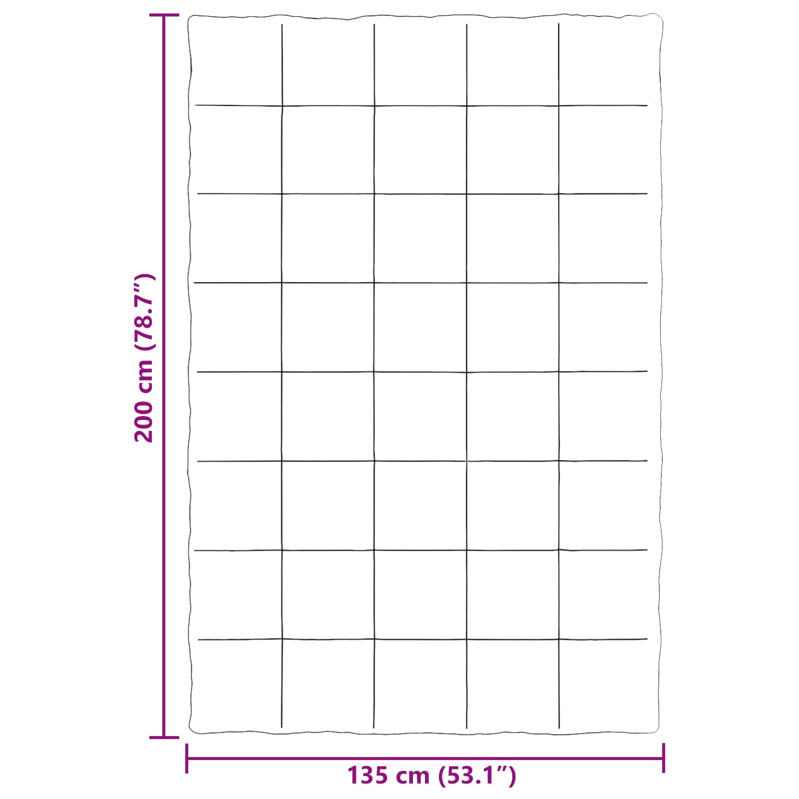 Sommerdecke Gesteppt Anthrazit 135 x 200 cm Mikrofaser