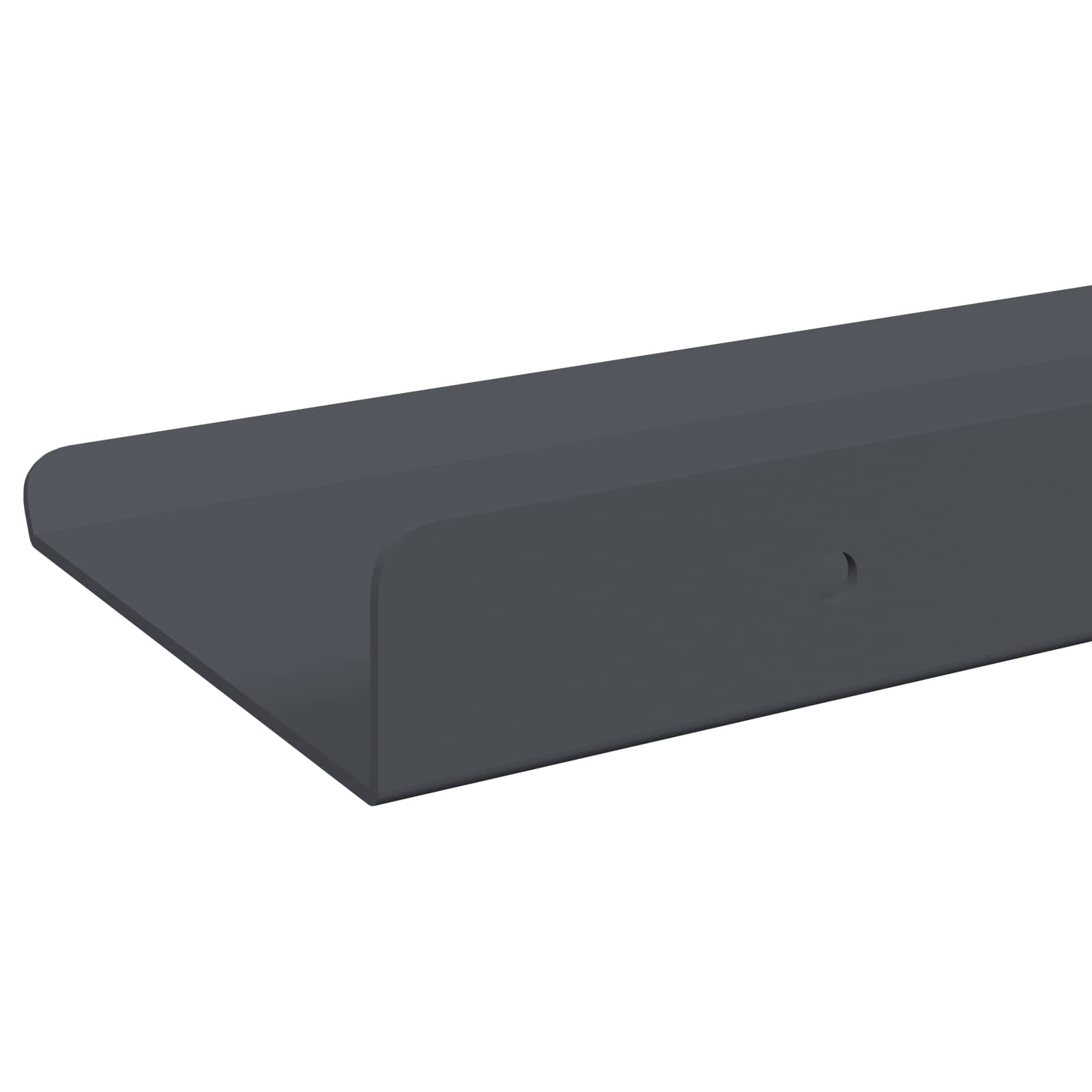 Schwebendes Regal 3 pcs Schwarz 40 x 9 x 2,5 cm Stahl