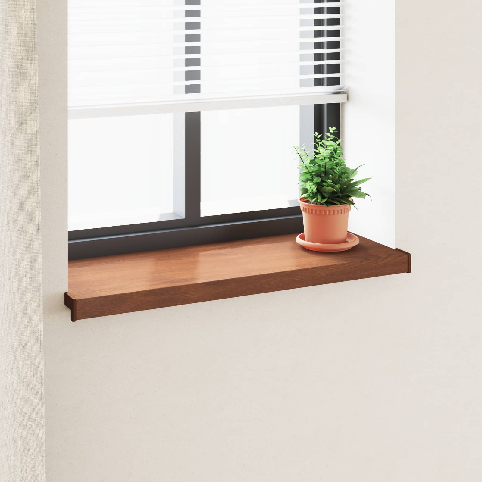 Fensterbank Weiß 60 x 10 x 4,5 cm PVC