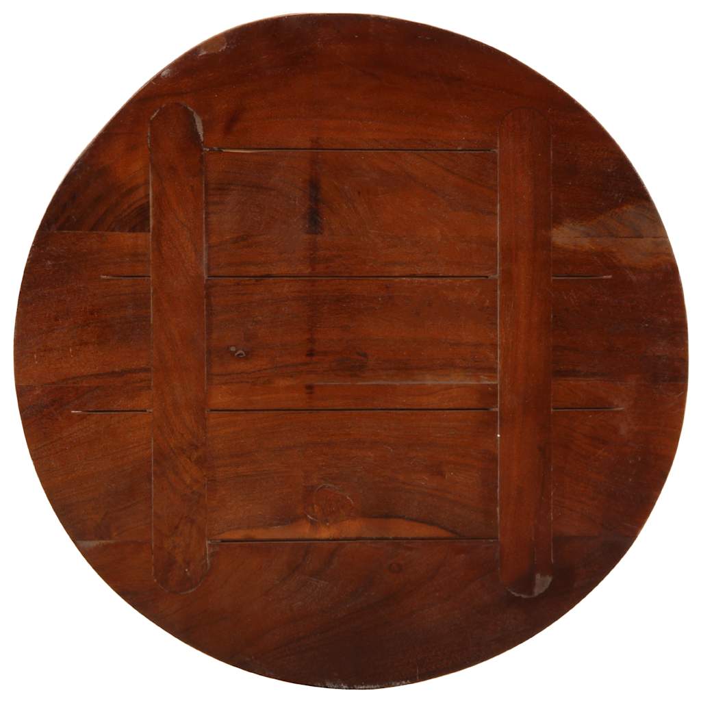 Tischplatte Ø 40x2,5 cm Rund Raues Massives Mangoholz