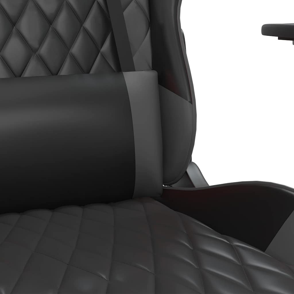 Gaming-Stuhl mit Massagefunktion Schwarz und Blau Kunstleder