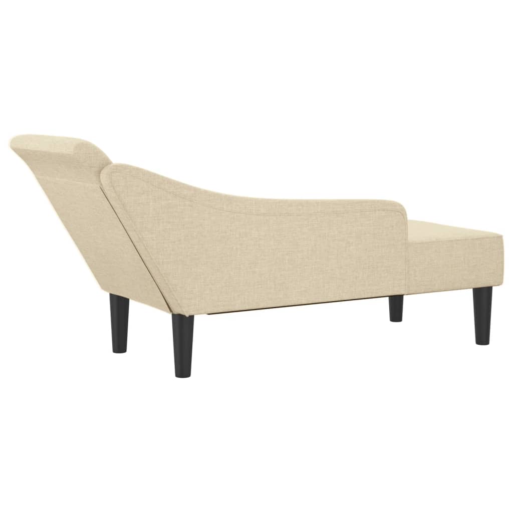 Chaiselongue mit Kissen Weinrot Stoff