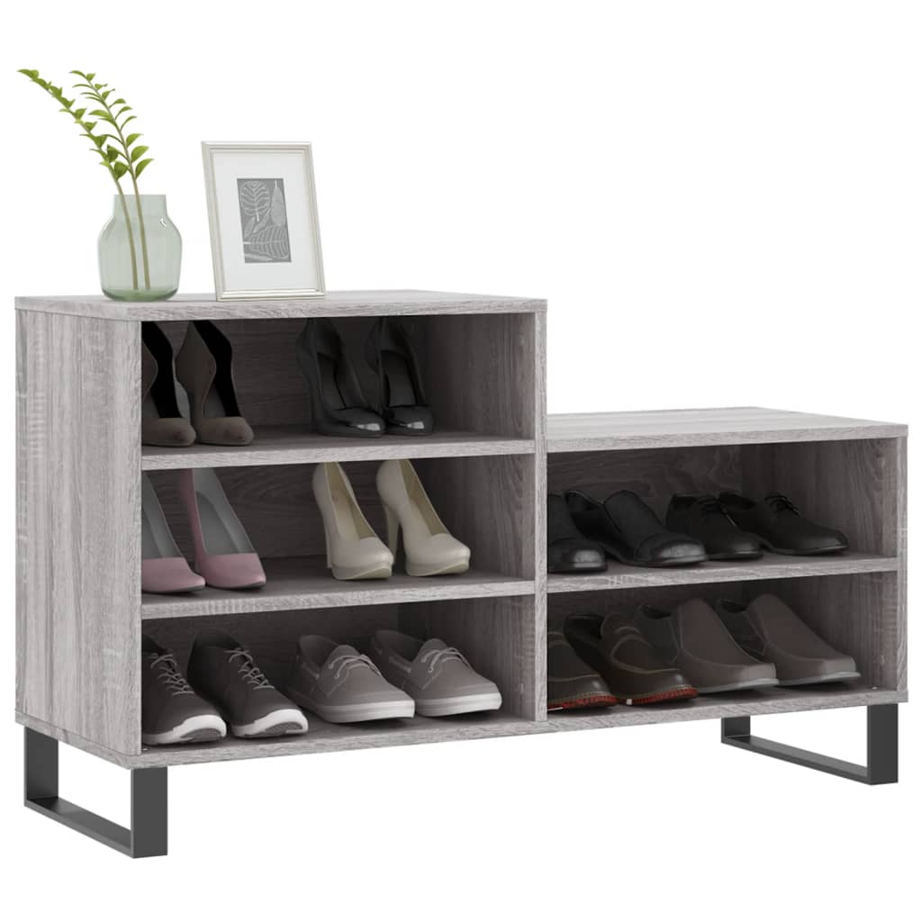 Schuhregal Weiß 102x36x60 cm Holzwerkstoff