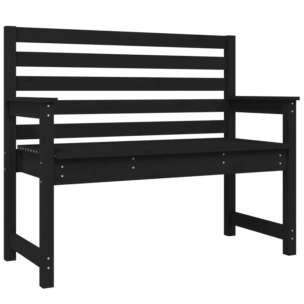Gartenbank Grau 109x48x91,5 cm Massivholz Kiefer