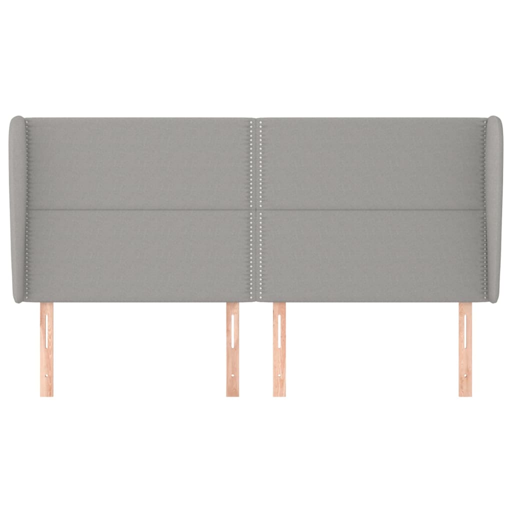 Kopfteil mit Ohren Dunkelgrau 83x23x78/88 cm Stoff