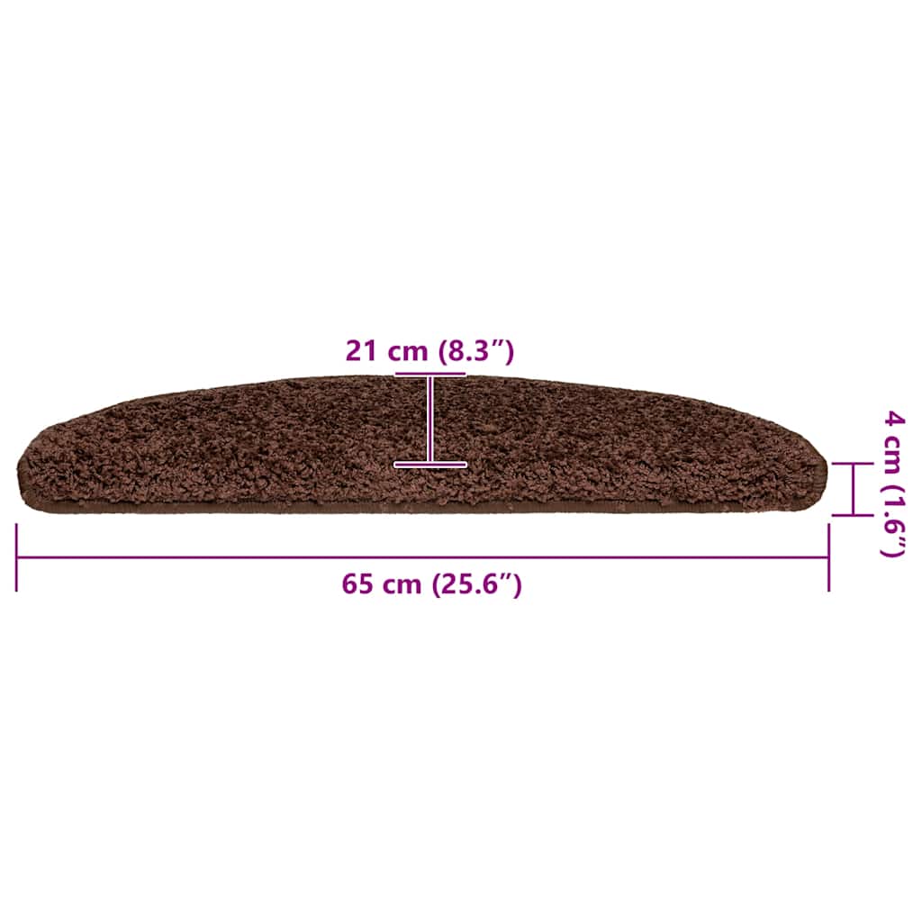 Stufenmatten 15 Stk. 56x17x3 cm Grau Halbrund