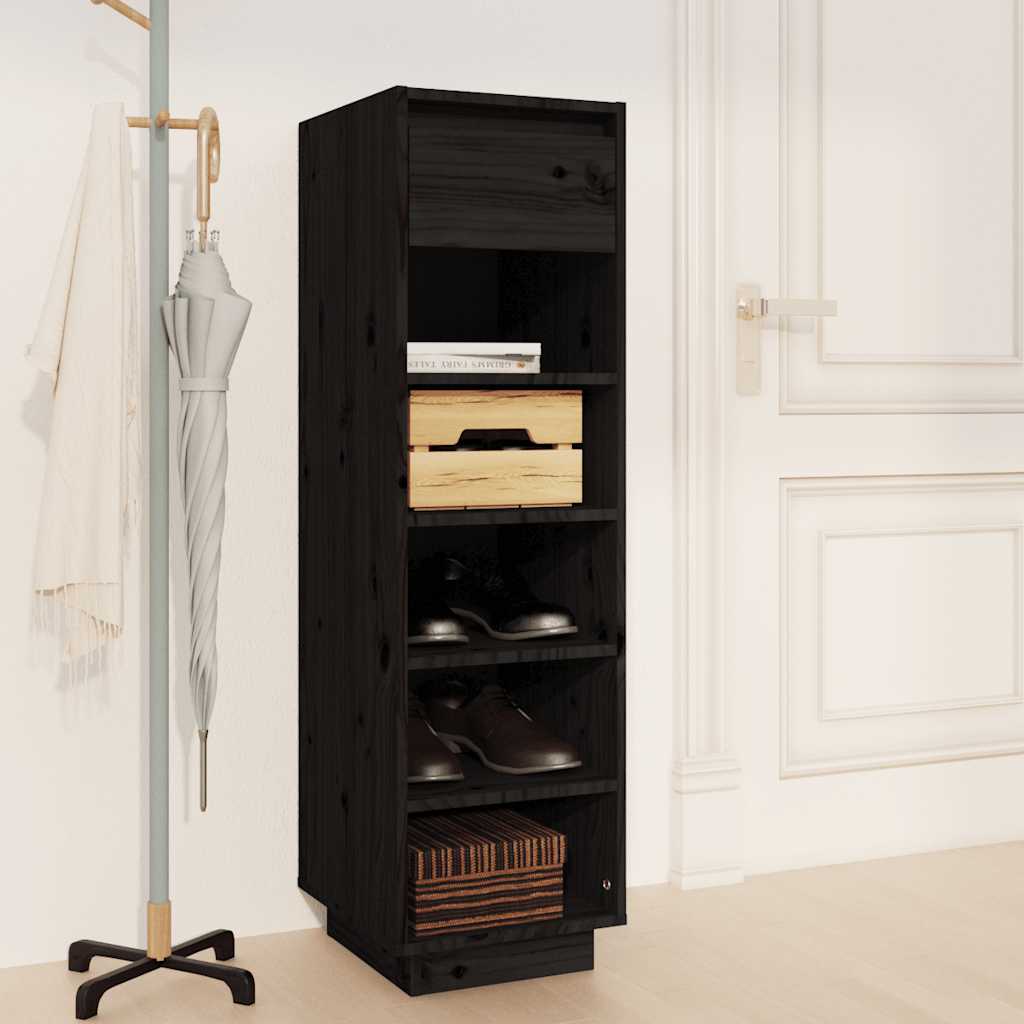 Schuhregal 30x34x105 cm Massivholz Kiefer