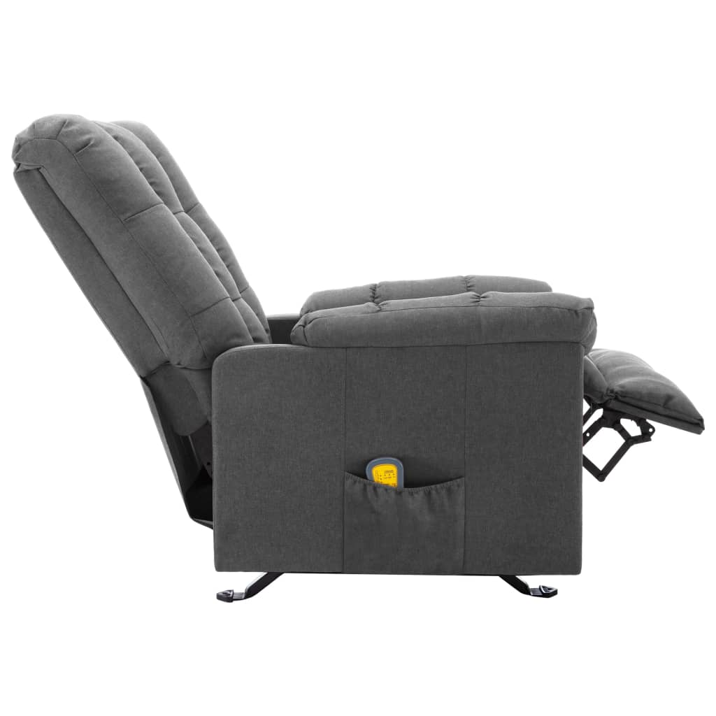 Massagesessel Hellgrau Stoff