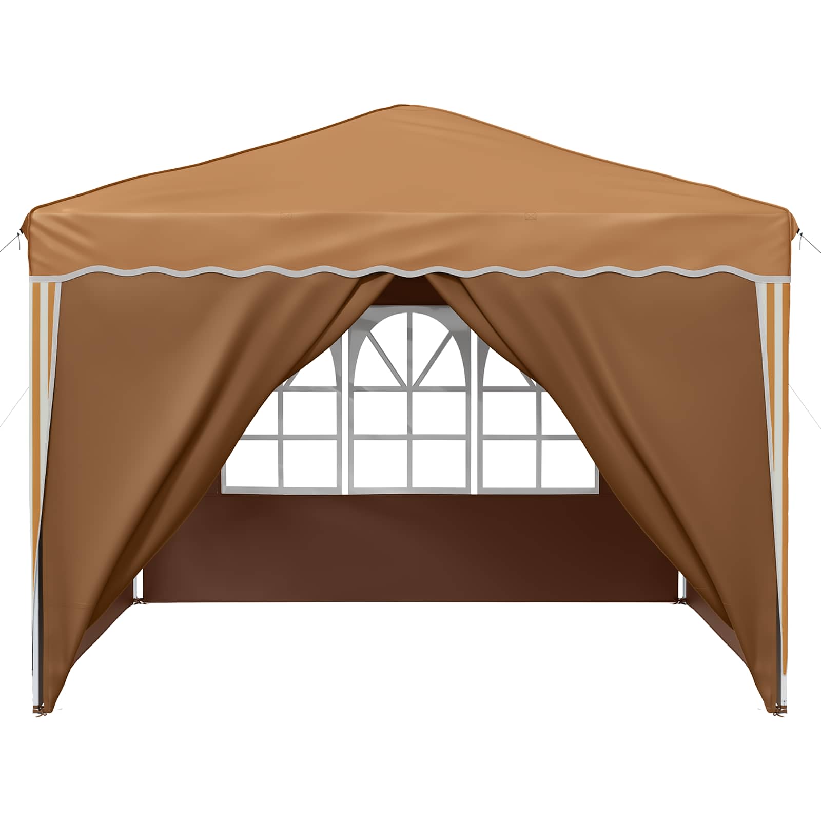 Pop-up Partyzelt 288 x 288 x 245 cm Creme Oxford-Stoff