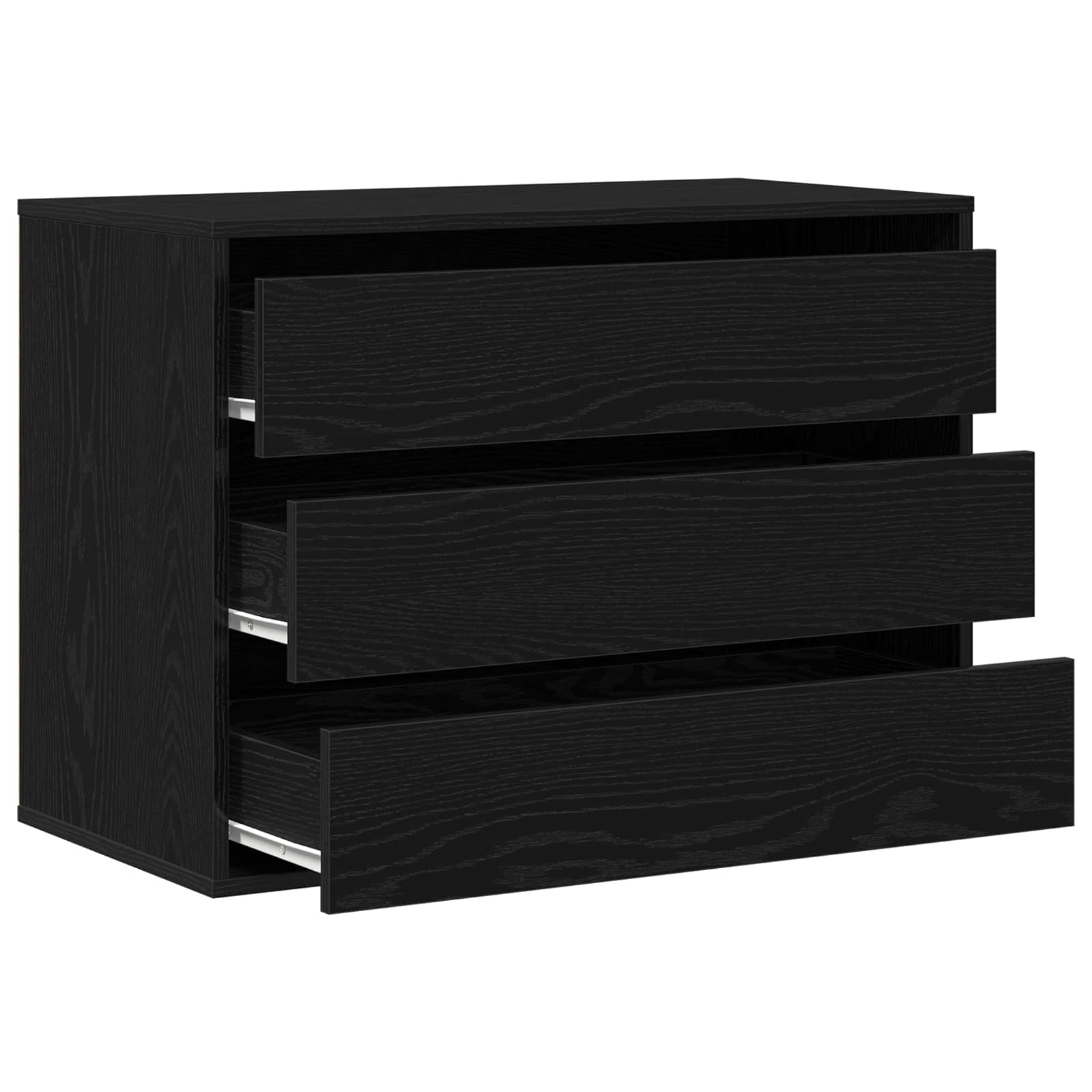 Schubladenschrank Schwarz Eichen-Optik 41 x 40 x 58 cm