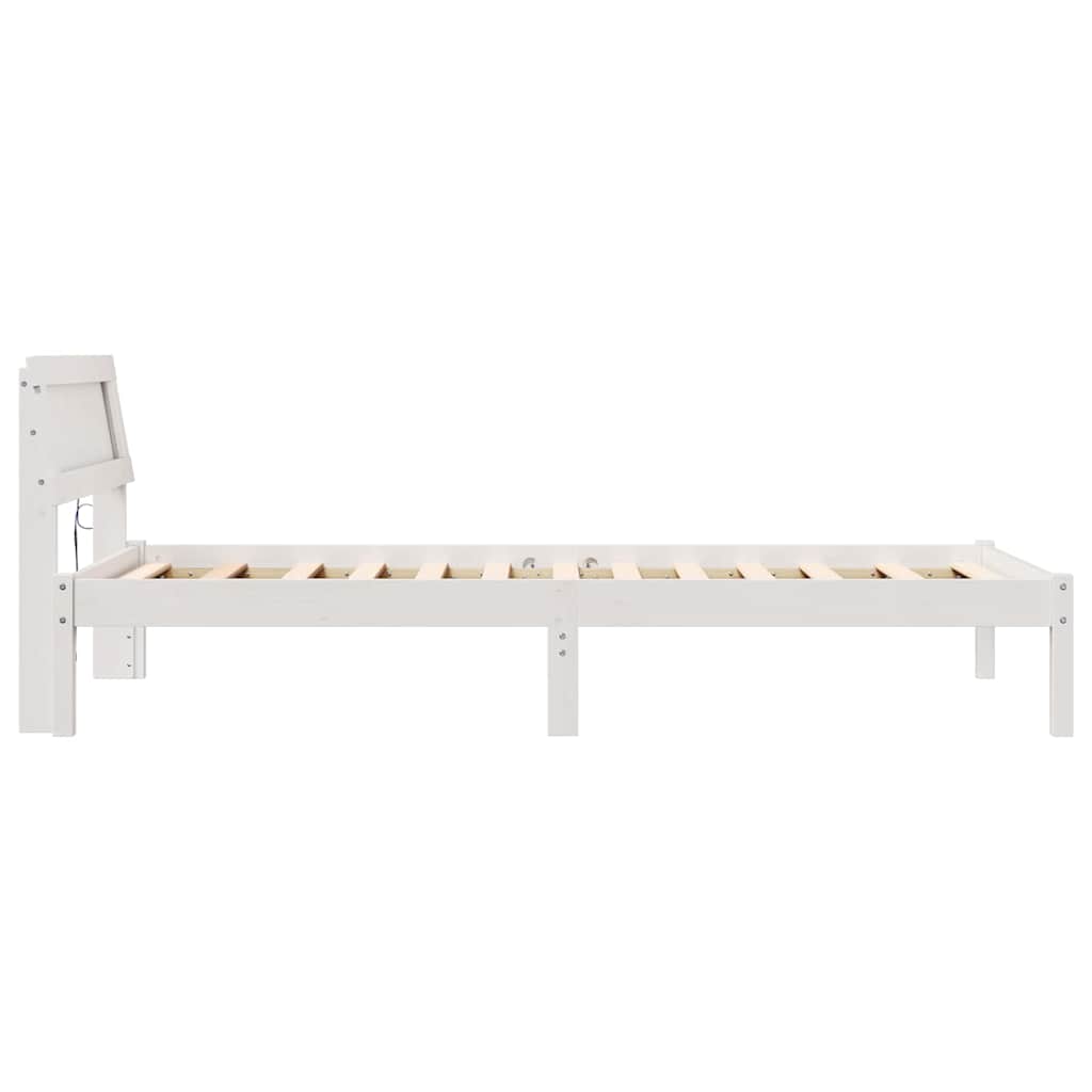 Bettgestell mit Kopfteil Braun 200 x 200 cm Massivholz Kiefer