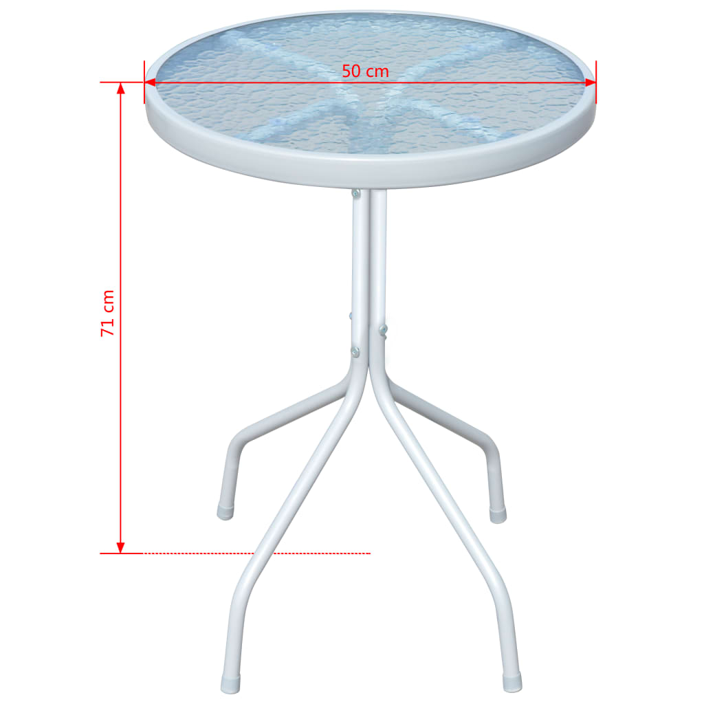 Bistrotisch Grau 80x71 cm Stahl