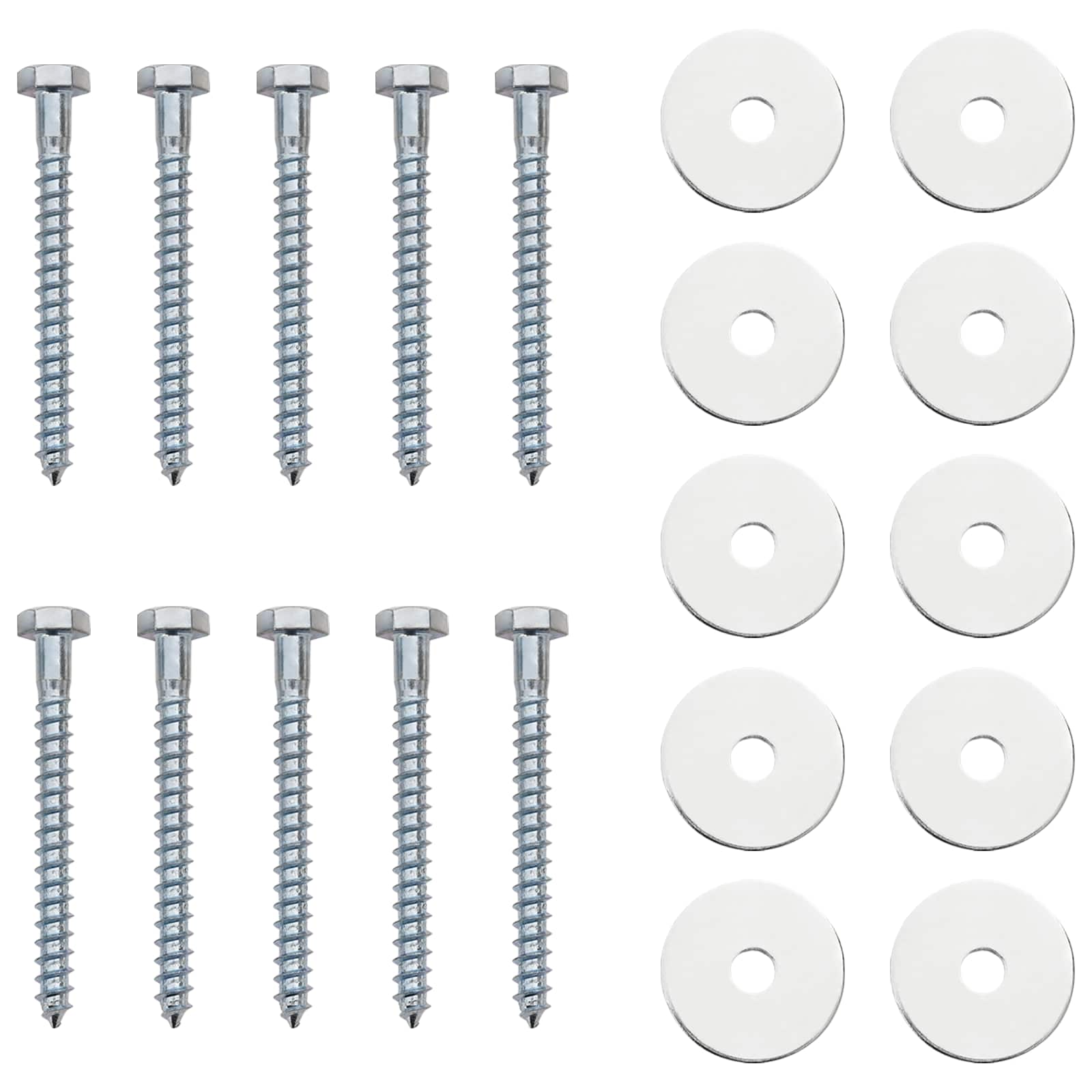 Erdanker 4 pcs Silber Ø10 x 60 cm Galvanisiertes Metall