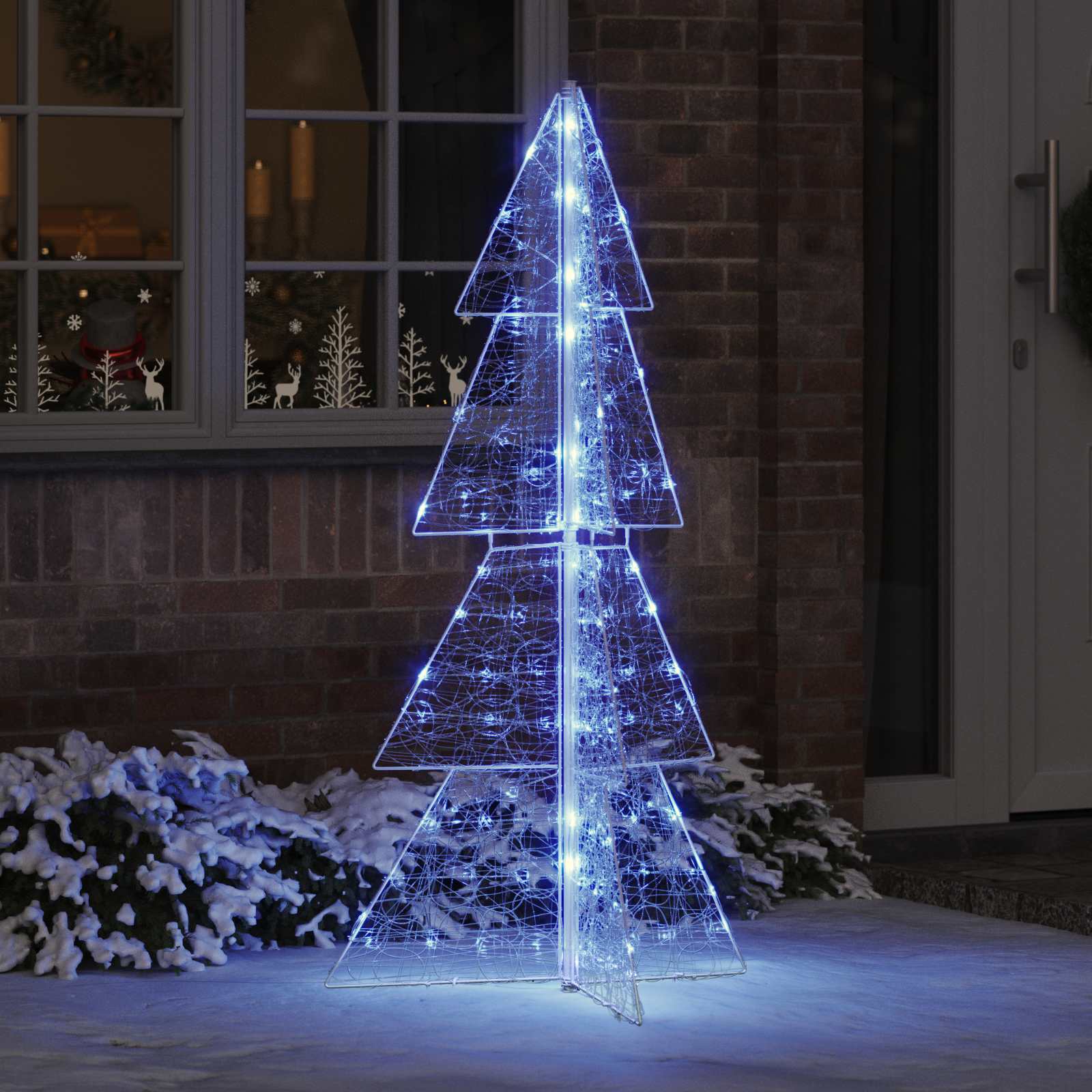 Weihnachtsbaum mit 100 LEDs Warmes Weiß 120 cm Acryl