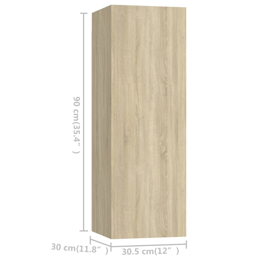 3-tlg. TV-Schrank-Set Weiß Holzwerkstoff