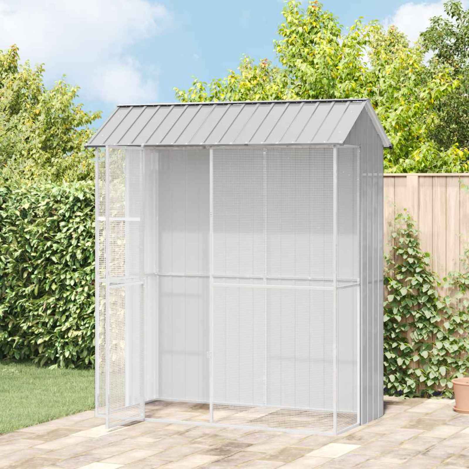 Vogelkäfig Anthrazit 215 x 110 x 247 cm Verzinkter Stahl