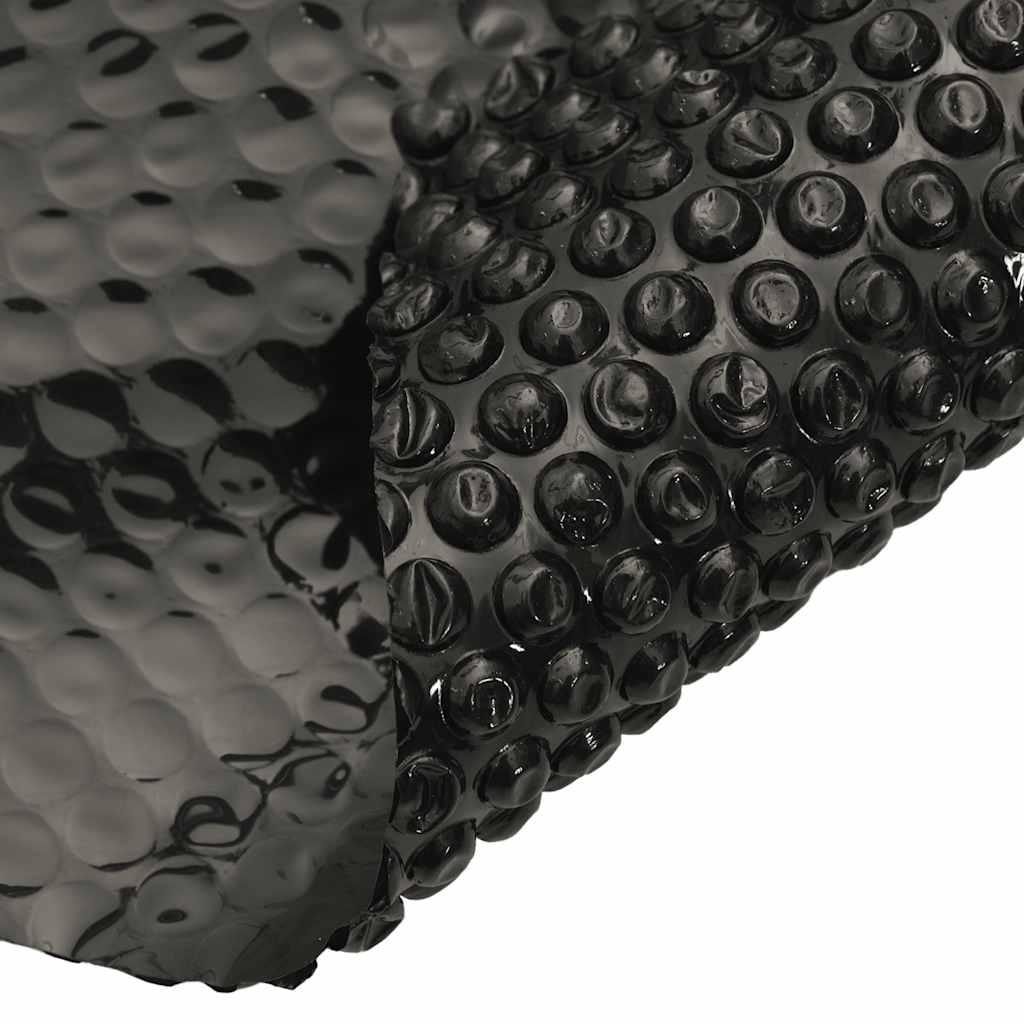 Solar Poolabdeckung Hochwertig Ø 210 cm 200 μm Rund PE Schwarz