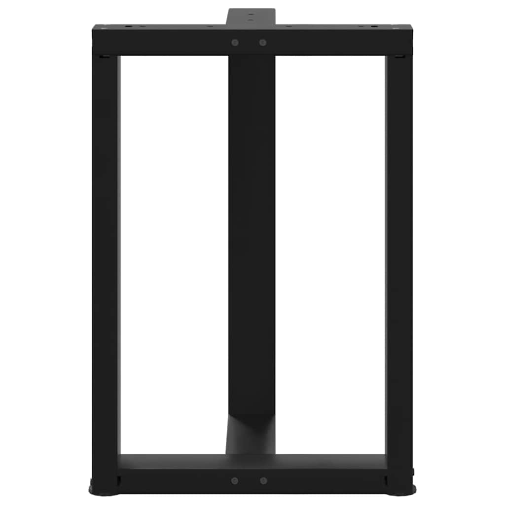 Couchtischbeine T-Form 2 Stk. Schwarz 30x25x(30-31) cm Stahl