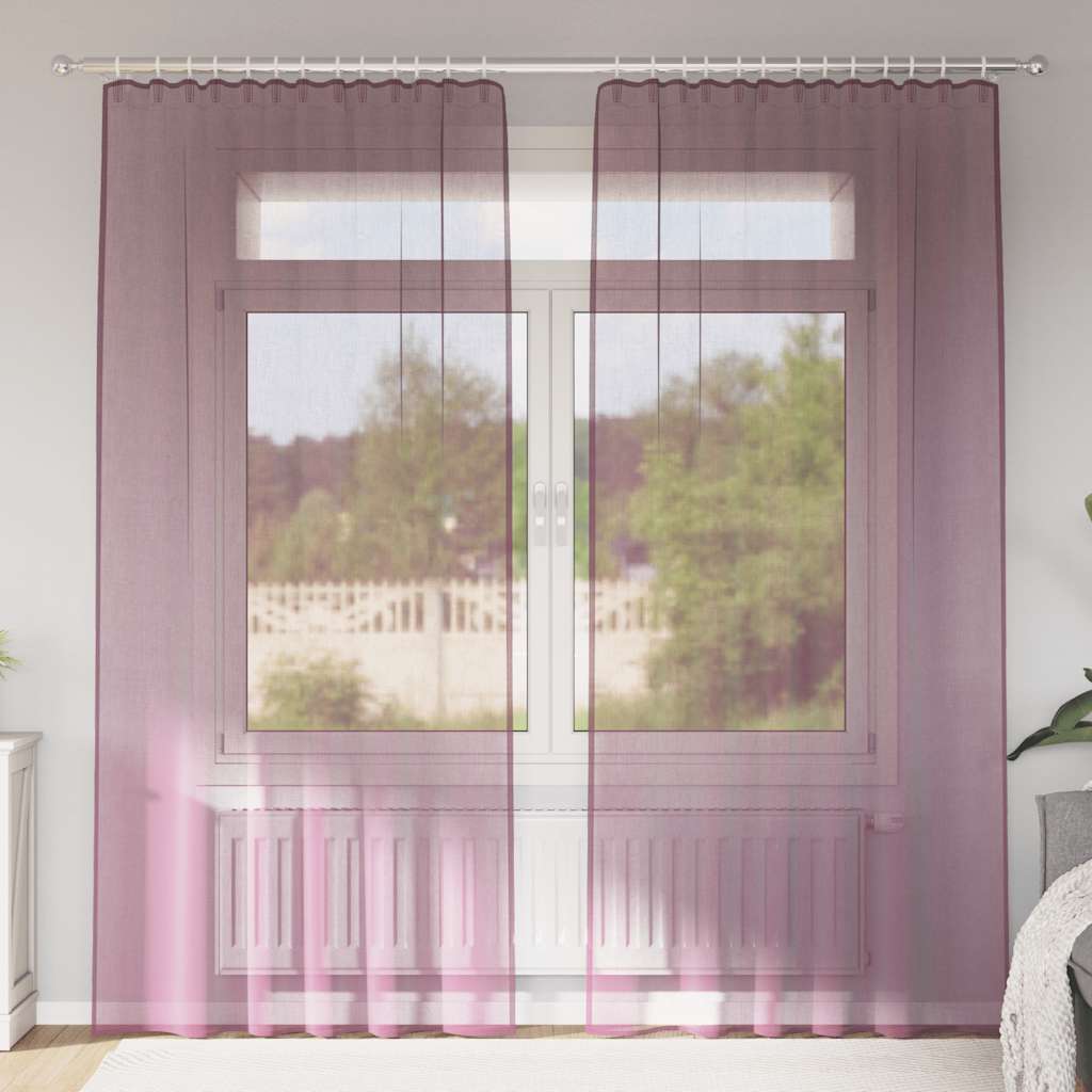 Voile Vorhänge mit Ösen 2 Stk. Apfelgrün 140x140 cm