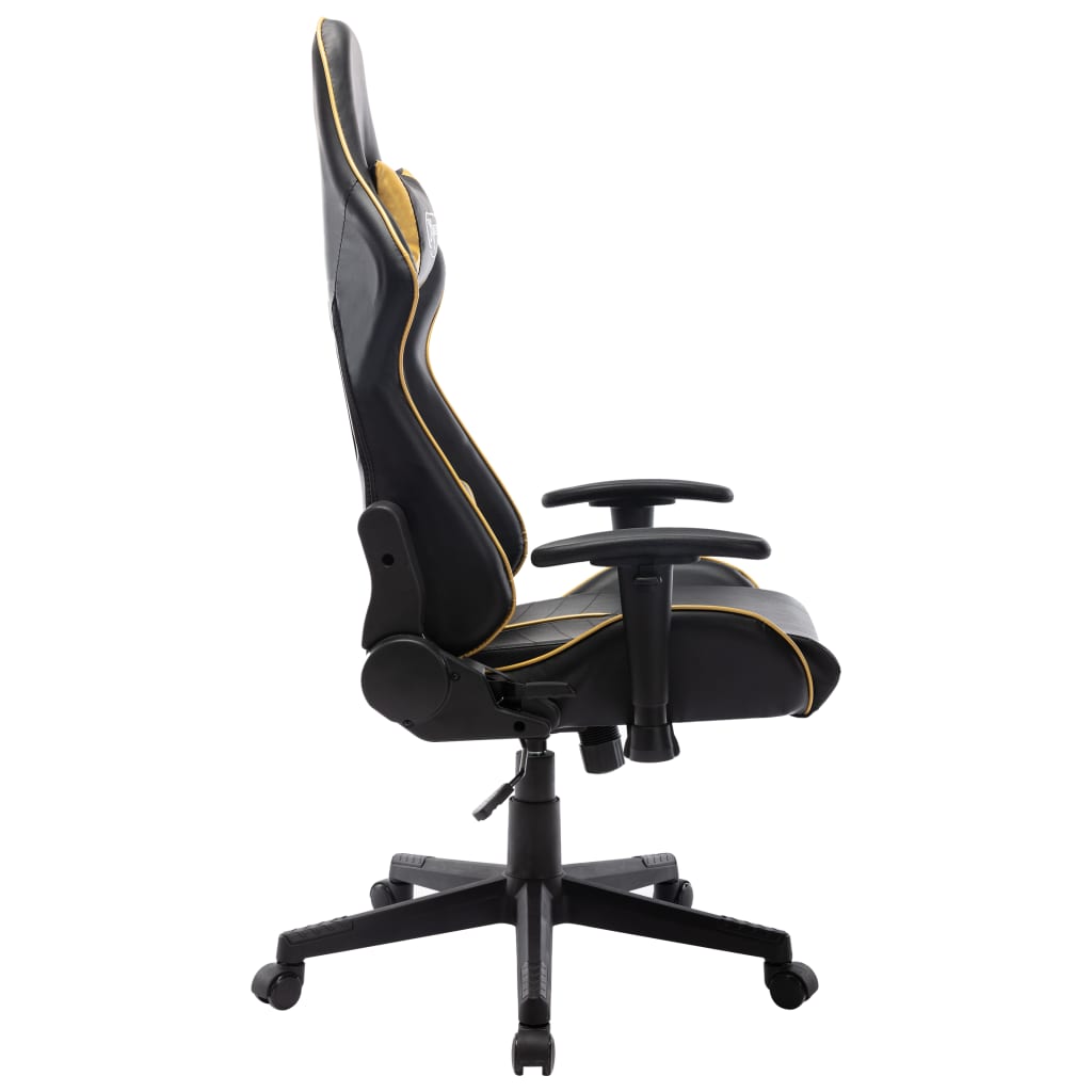 Gaming-Stuhl Schwarz und Blau Kunstleder