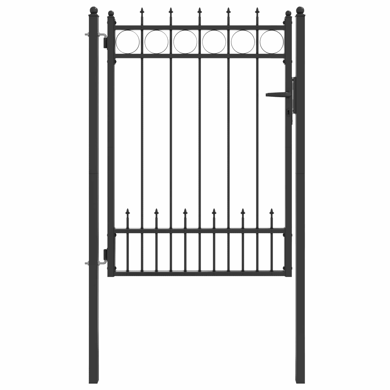 Zauntor HORST 100 x 75 cm Metall Schwarz Abschließbar
