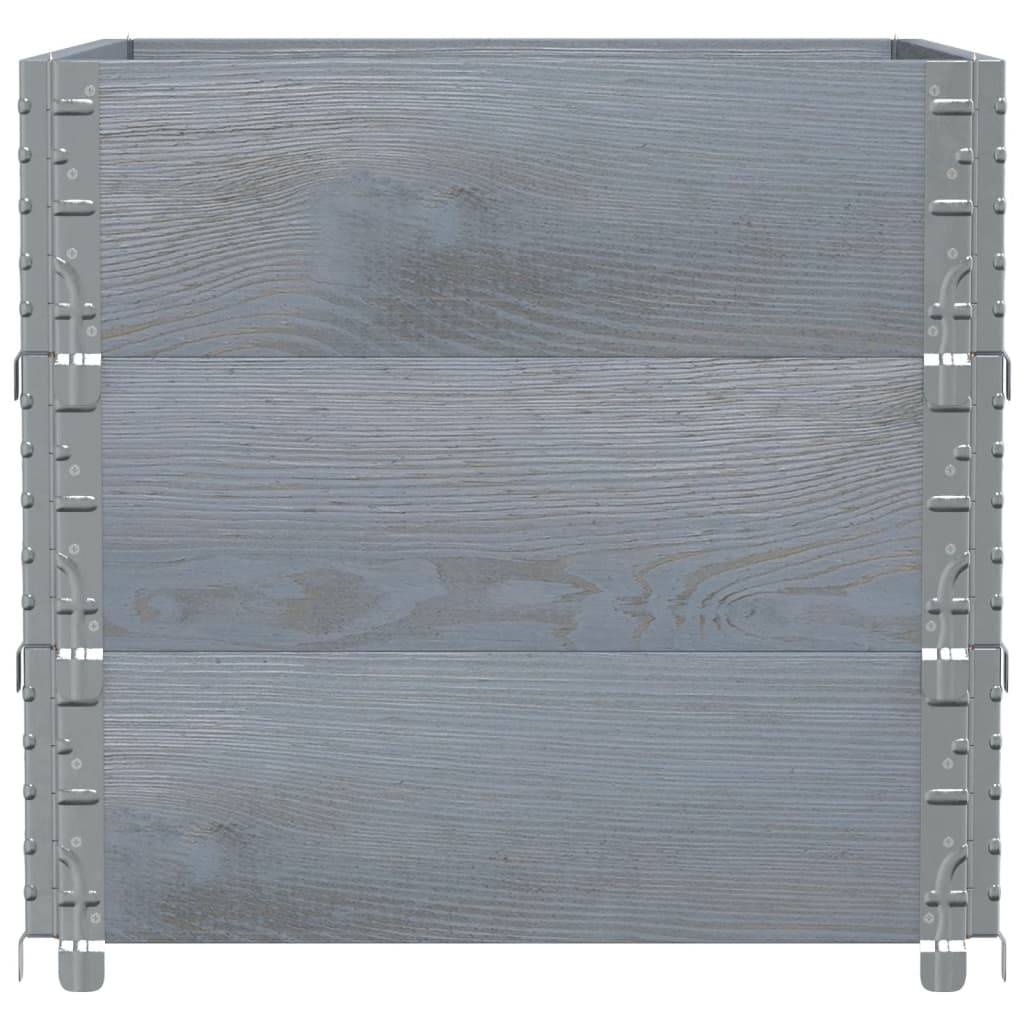 Pflanzkasten Grau 150x100 cm Massivholz Kiefer