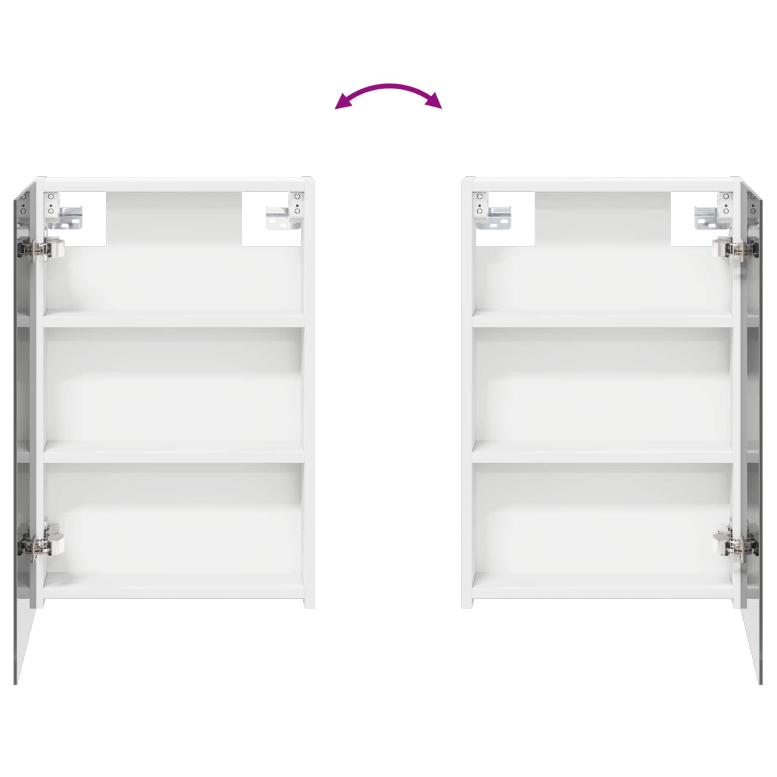 Badezimmerschrank-Set 3 pcs 80 x 10,5 x 50 cm Holzwerkstoff