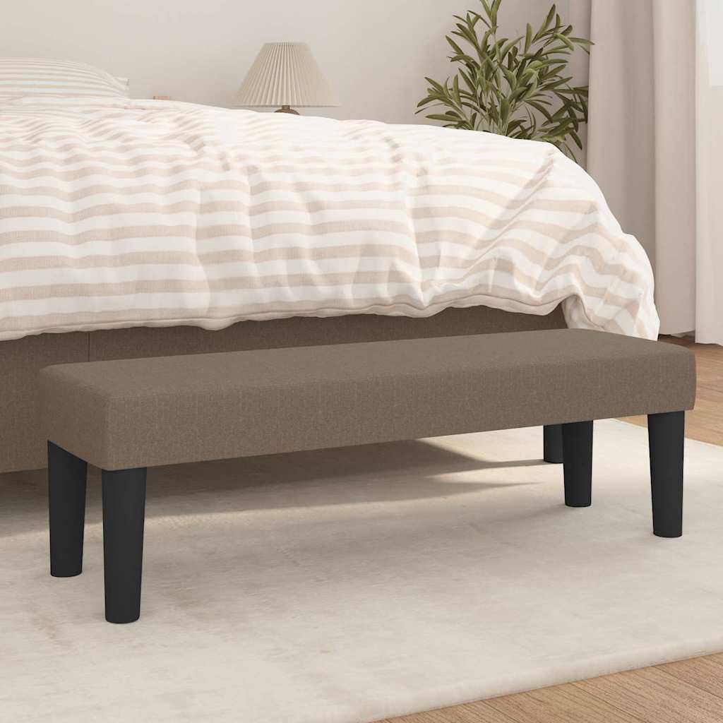 Sitzbank Hellgrau 70x30x30 cm Stoff