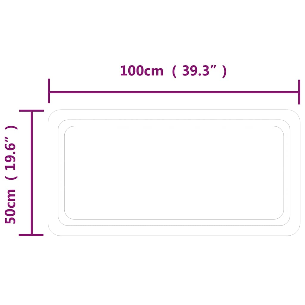 LED-Badspiegel 60x40 cm