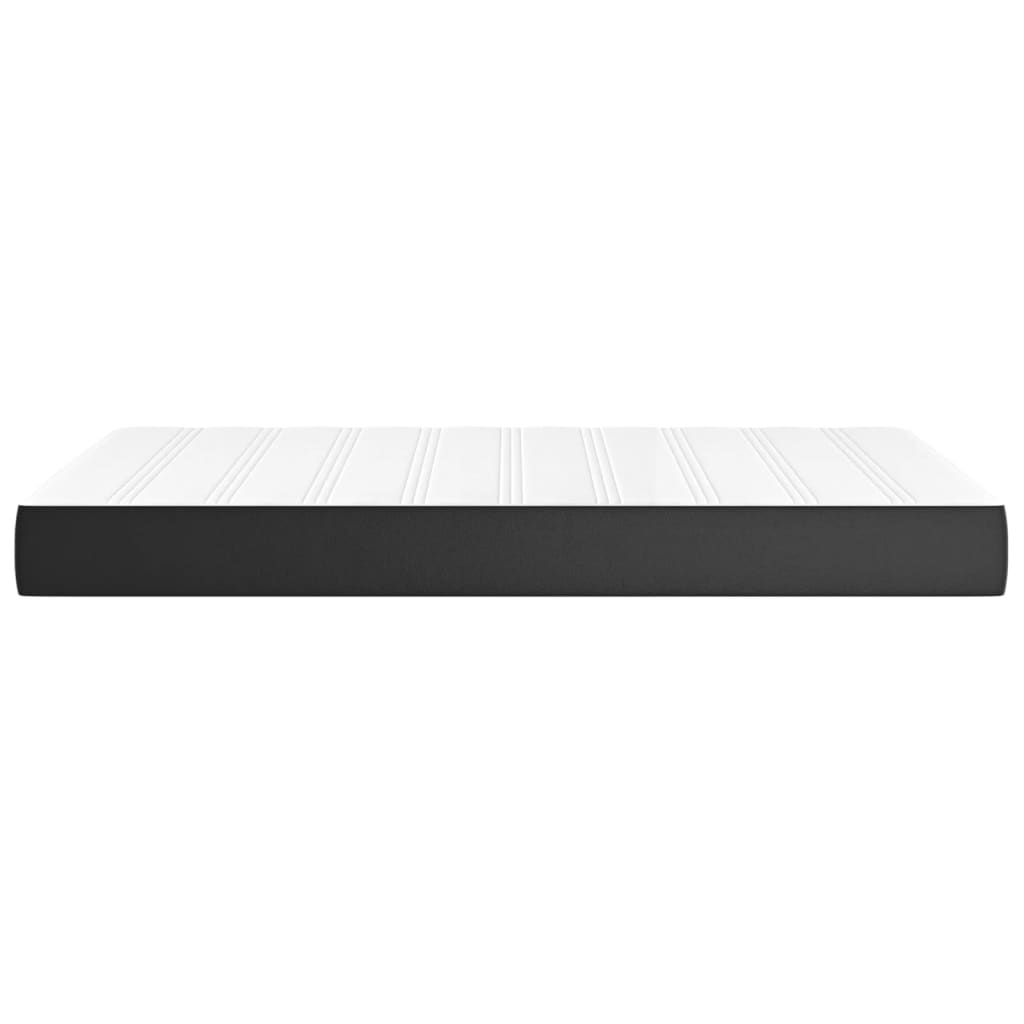 Taschenfederkernmatratze Mittel Schwarz 80x200x20 cm Kunstleder