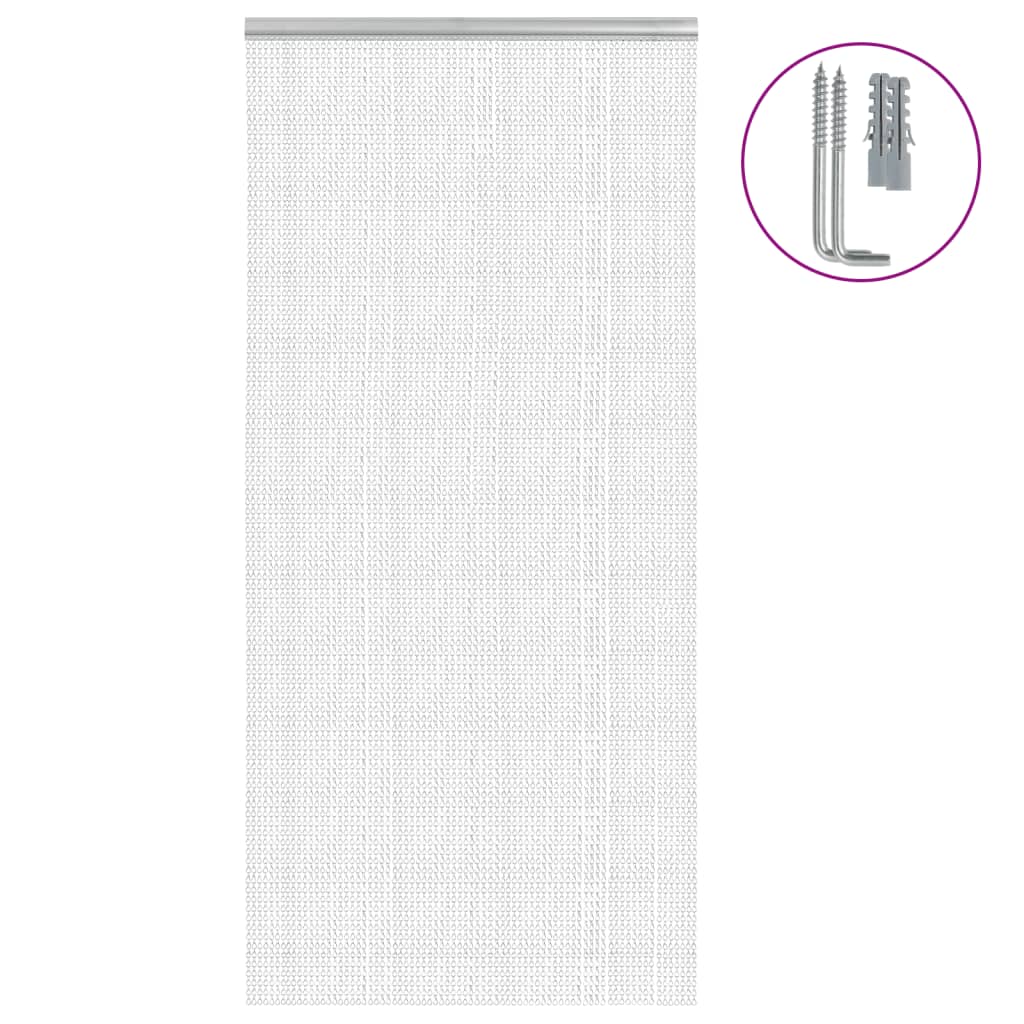 Türvorhang aus Ketten 56x186 cm Aluminium