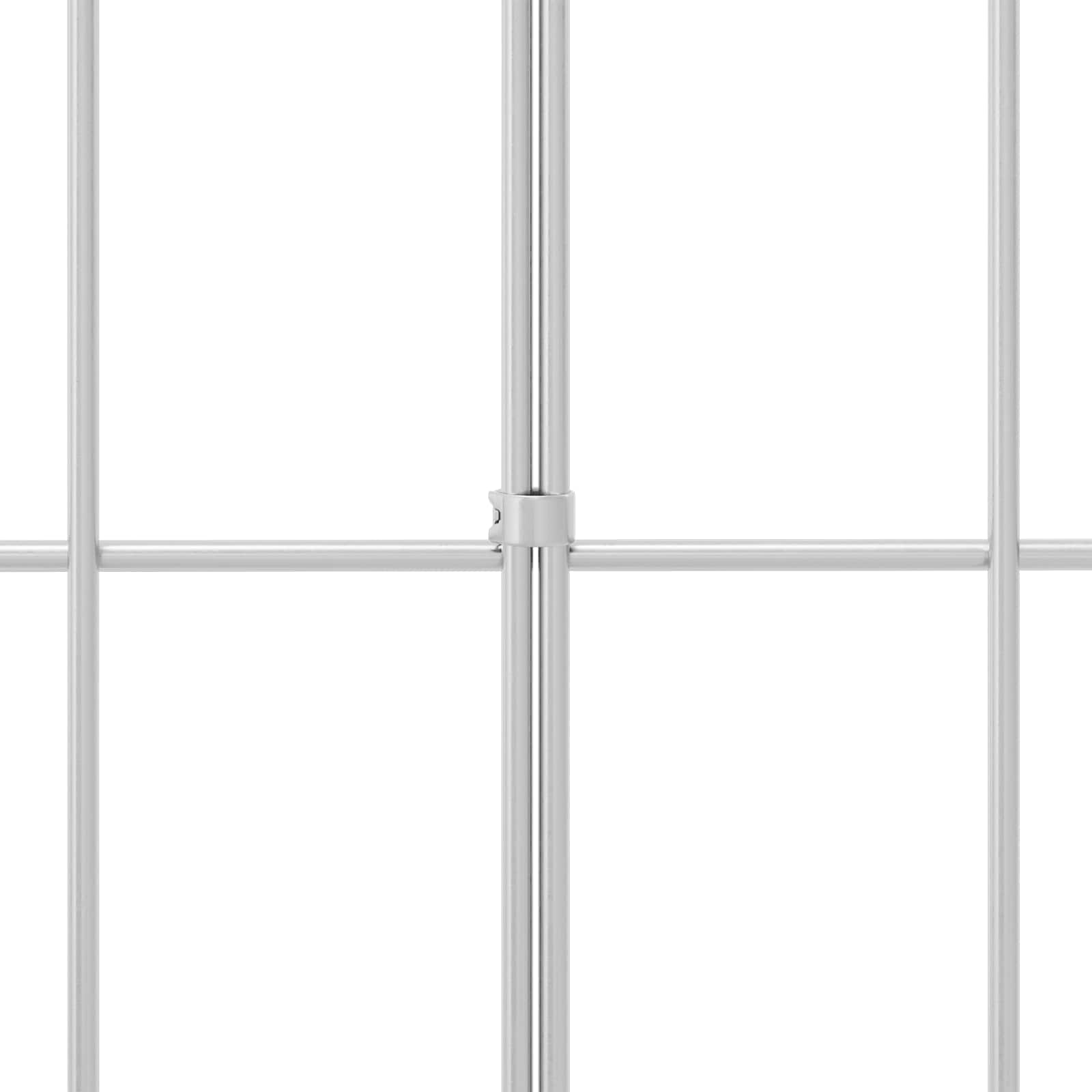 Gartenzaun-Paneel 12 pcs Verzinkter Stahl Silber