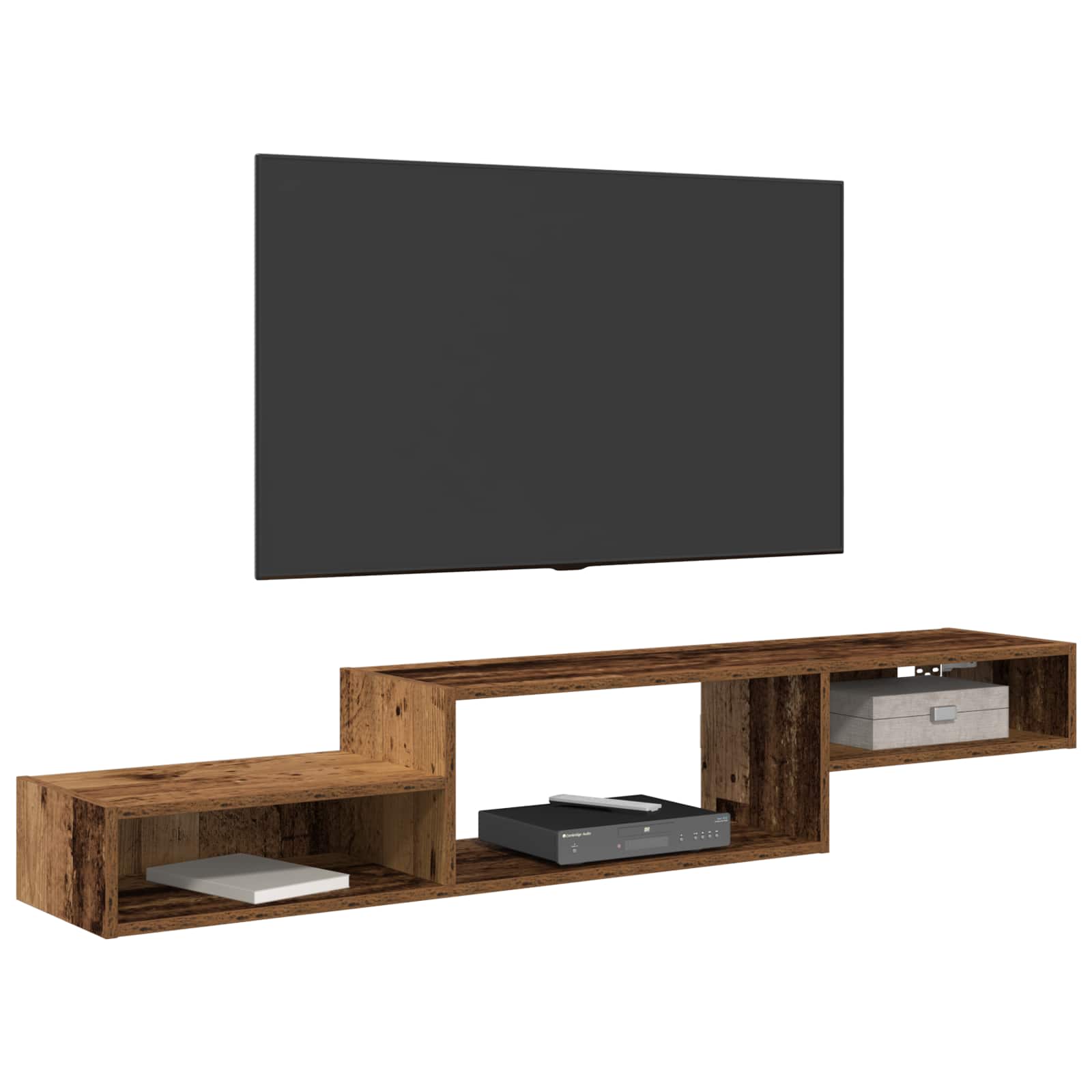 Wandmontierter TV-Schrank Wandhalterung Weiß 150 x 28 x 26 cm
