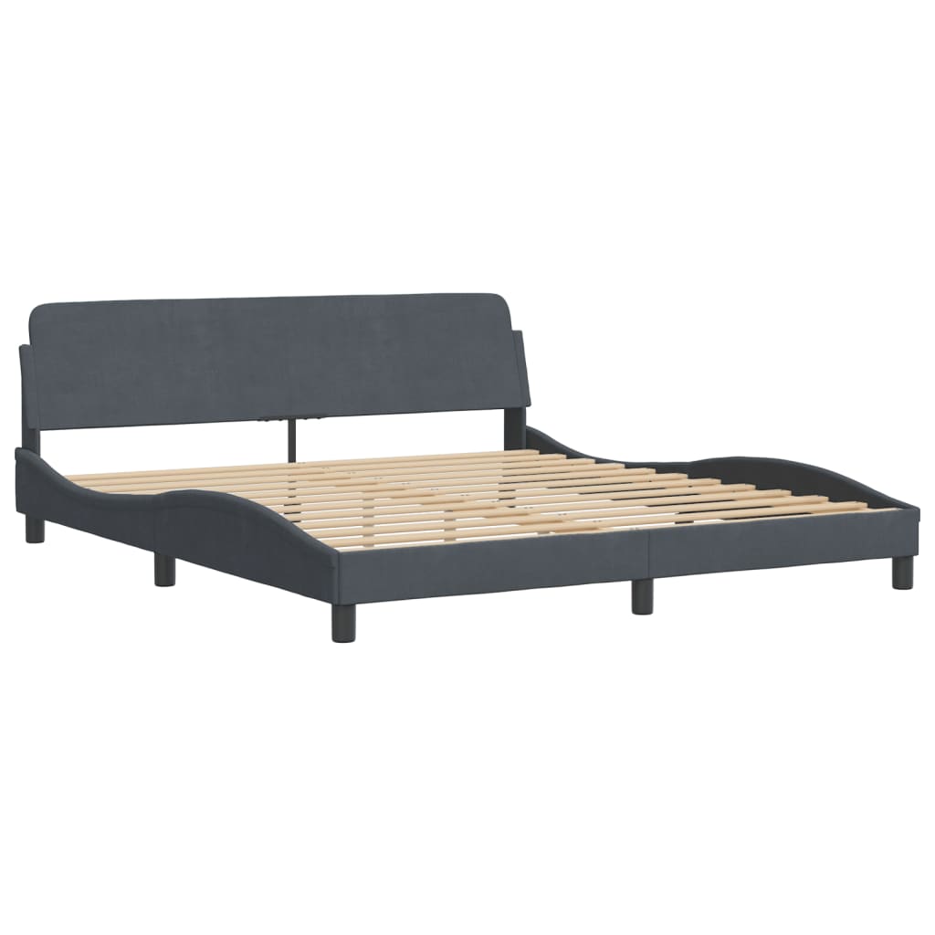 Bett mit Matratze Hellgrau 80x200 cm Samt