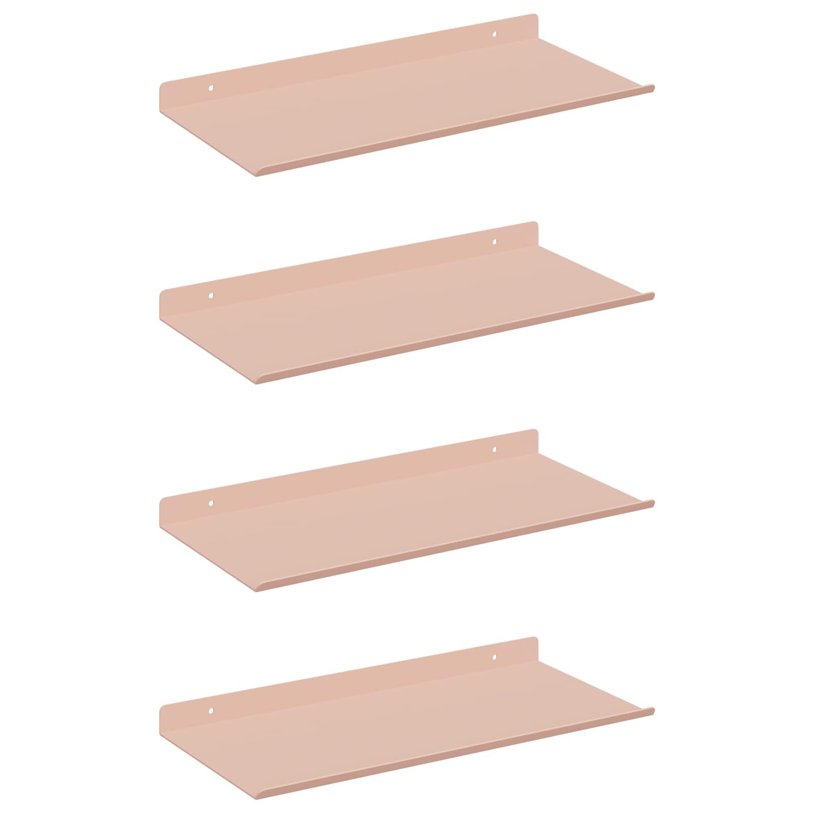 Schwebendes Regal 3 pcs Schwarz 40 x 9 x 2,5 cm Stahl