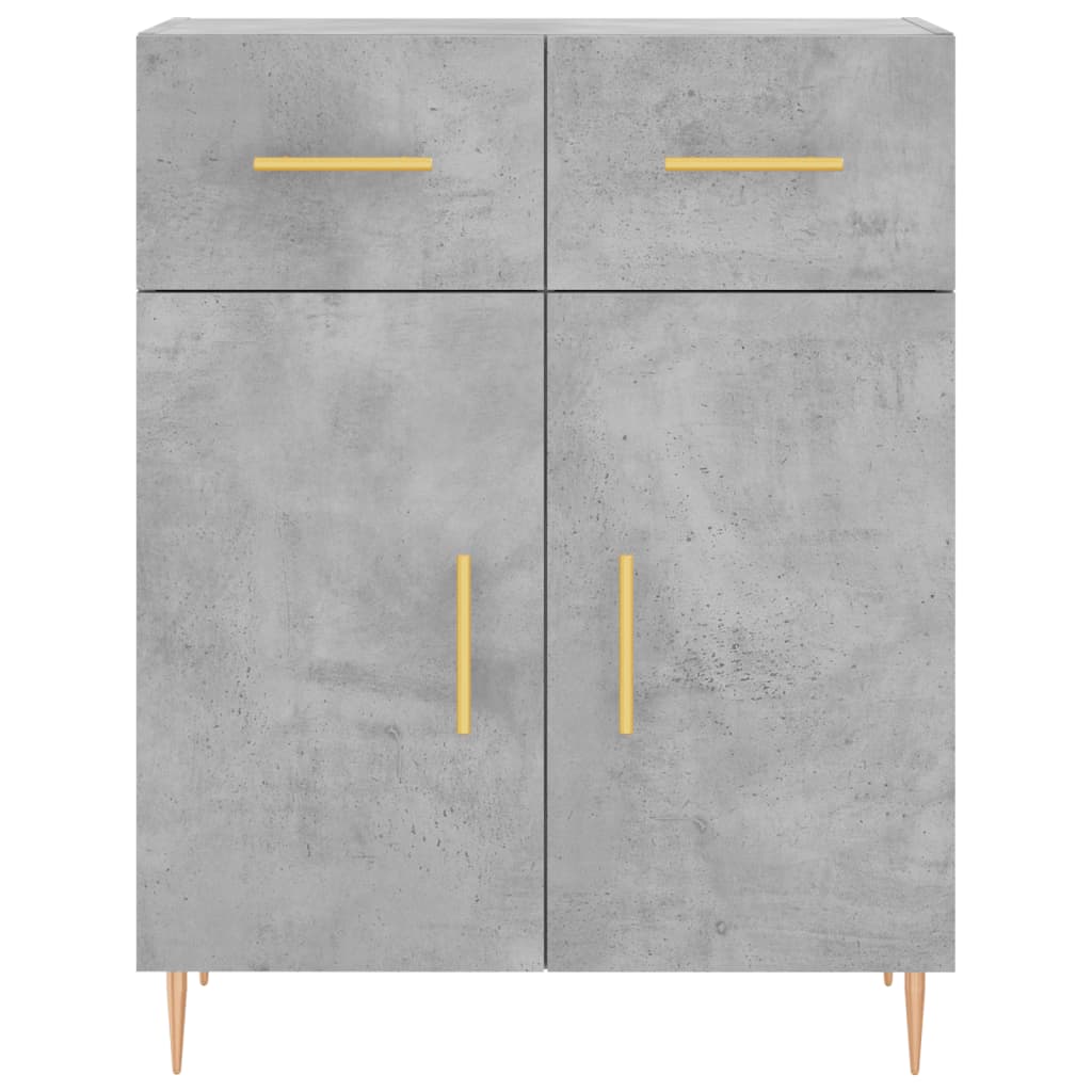 Highboard Hochglanz-Weiß 69,5x34x180 cm Holzwerkstoff