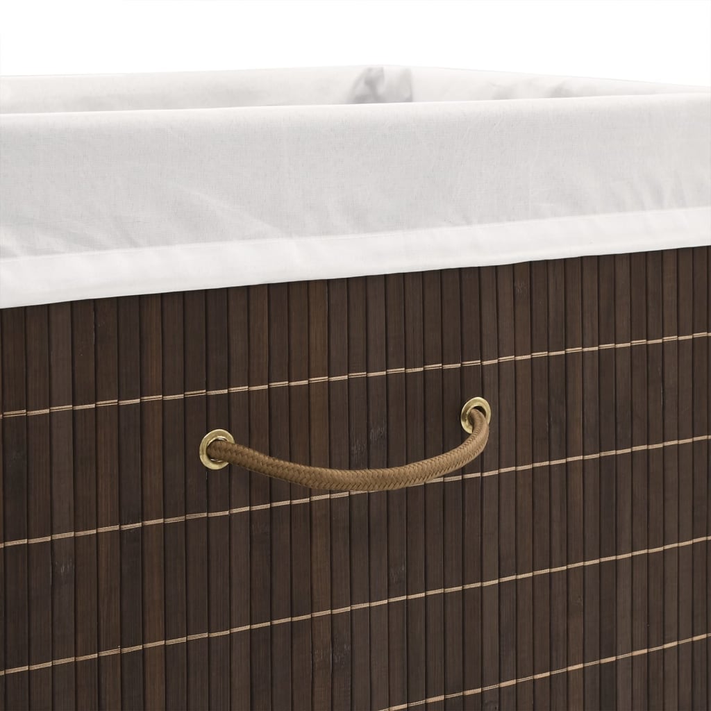 Bambus-Wäschekorb Rechteckig Natur