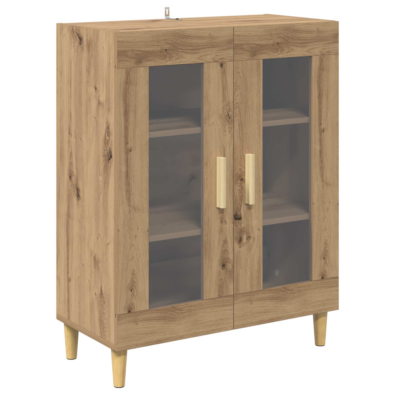 Highboard Altholz 69,5 x 34 x 180 cm Holzwerkstoff