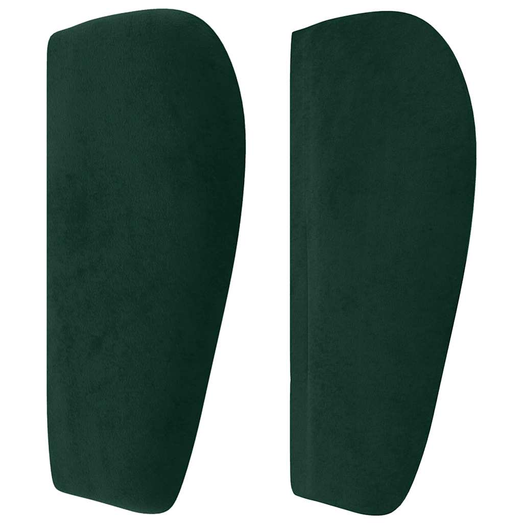 Kopfteil mit Ohren Dunkelblau 203x23x118/128 cm Samt