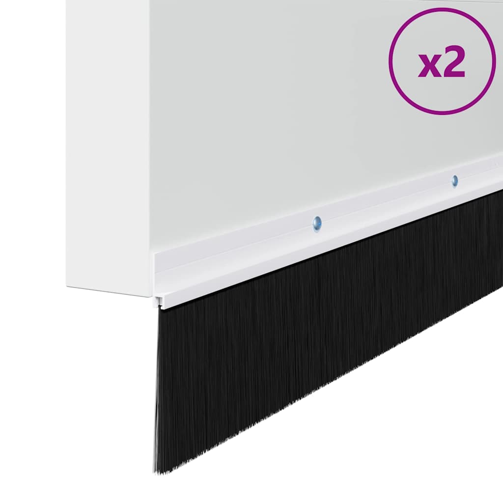Aufsteck Türbürstendichtungen 2 pcs Braun 100 cm