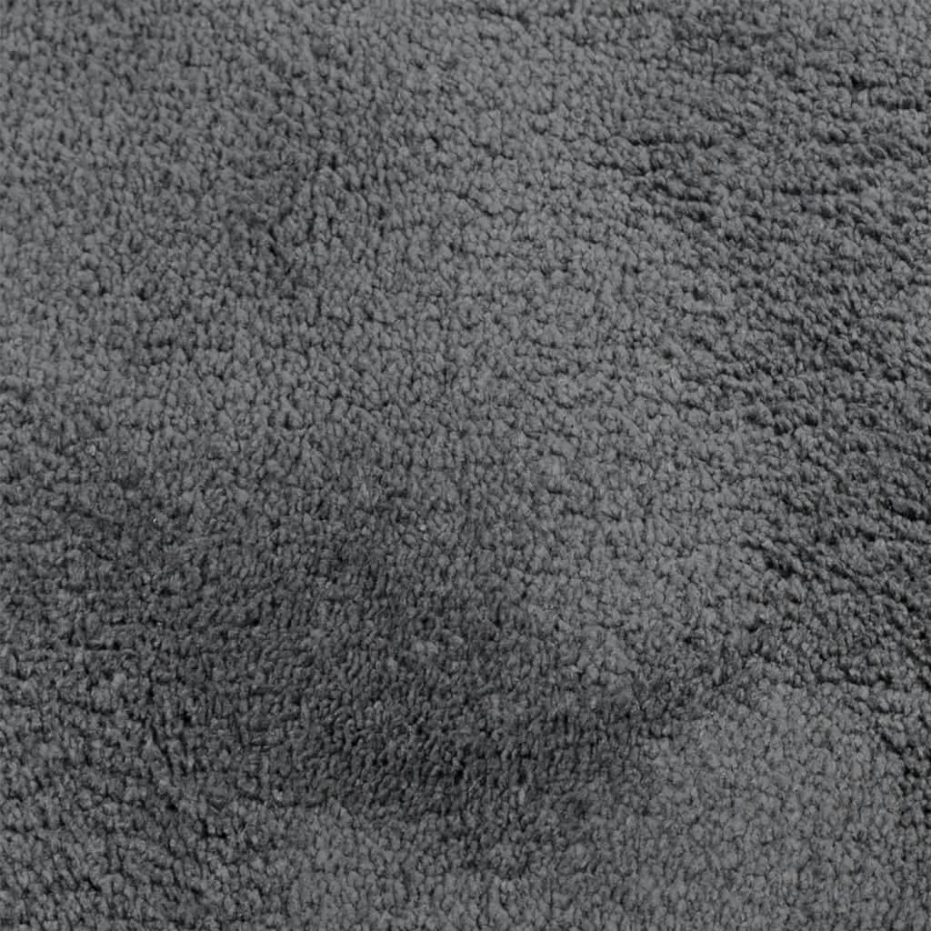 Teppich OVIEDO Kurzflor Anthrazit 120x120 cm