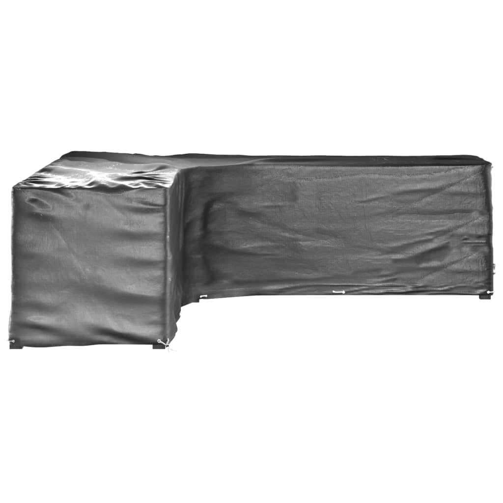 Gartenmöbel-Abdeckungen 2 Stk. L-Form 12 Ösen 250x250x90 cm