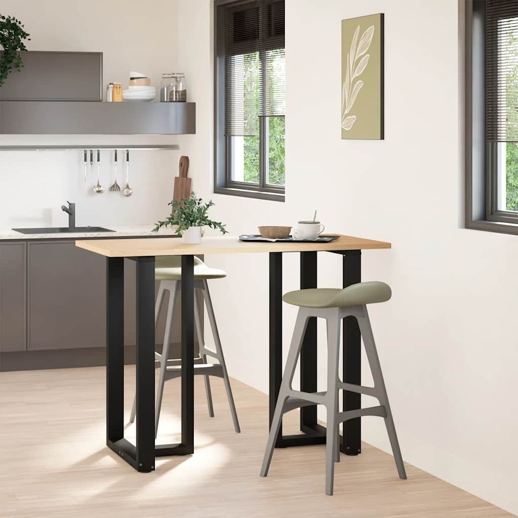 Couchtischbeine T-Form 2 Stk. Schwarz 30x25x(30-31) cm Stahl